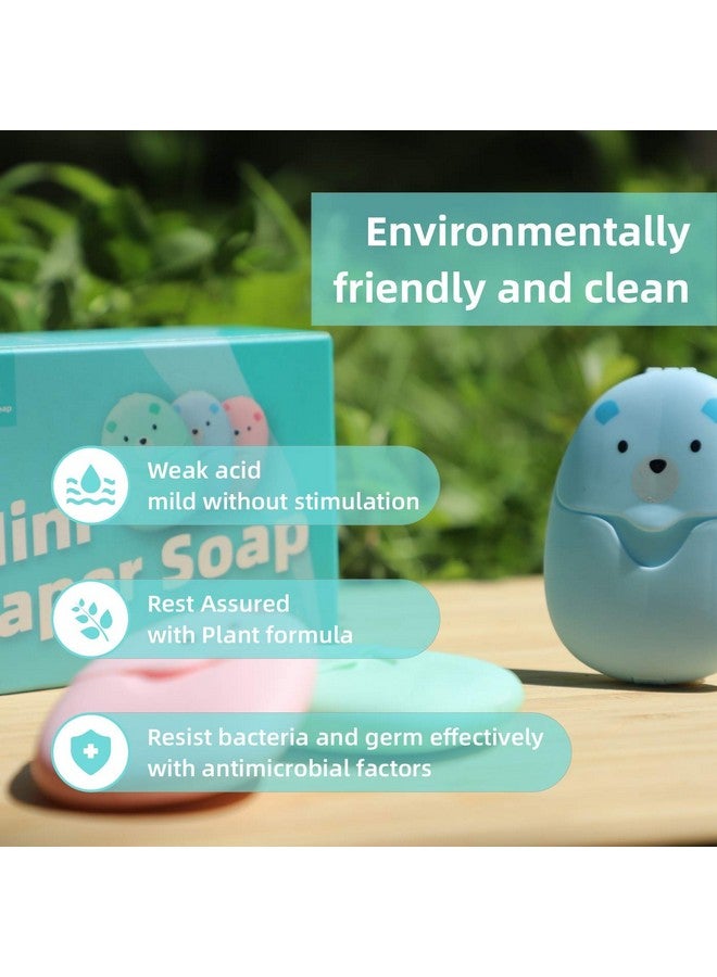 6 Boxes (300 Sheets) Mini Portable Disposable Travel Paper Soap Sheets Foaming Hand Washing Bath Scented Hand Soap For Indoor Outdoor Travel Camping Hiking