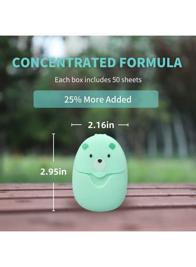 6 Boxes (300 Sheets) Mini Portable Disposable Travel Paper Soap Sheets Foaming Hand Washing Bath Scented Hand Soap For Indoor Outdoor Travel Camping Hiking