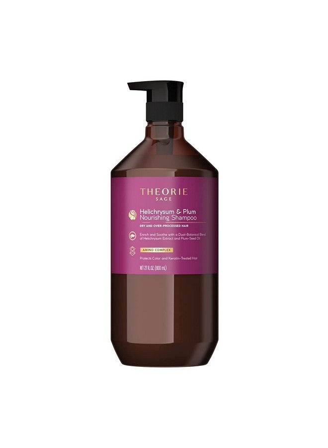 Helichrysum And Plum Nourishing Shampoo Enrich And Soothe Suited For Dry & Over Processed Hair Protects Color & Keratin Treated Hair Pump Bottle 800Ml