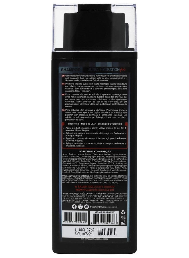 Ultra Hydration Plus Shampoo For Extremely Dry Damaged Hair From Chemical Damage Color Damage Deep Hydration Restores Elasticity Revitalizes Adds Body & Shine To All Hair Type & Textures.