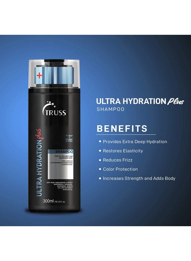 Ultra Hydration Plus Shampoo For Extremely Dry Damaged Hair From Chemical Damage Color Damage Deep Hydration Restores Elasticity Revitalizes Adds Body & Shine To All Hair Type & Textures.