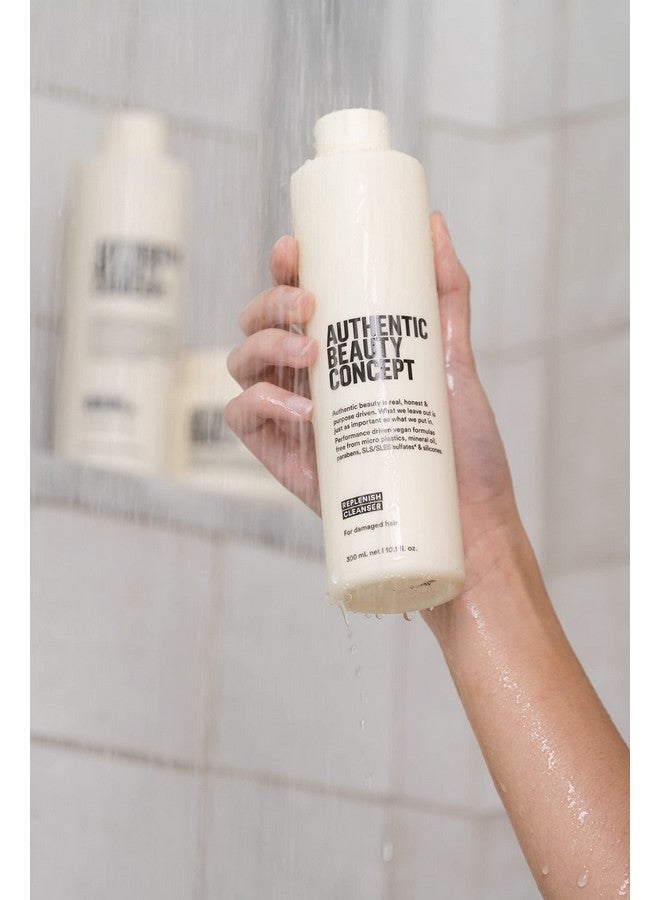Replenish Cleanser ; Nourishing & Cleansing Shampoo For Damaged Hair ; Strengthens Hair Fiber ; Vegan & Crueltyfree ; Siliconefree ; 10.1 Fl. Oz. ; Authentic Beauty Concept