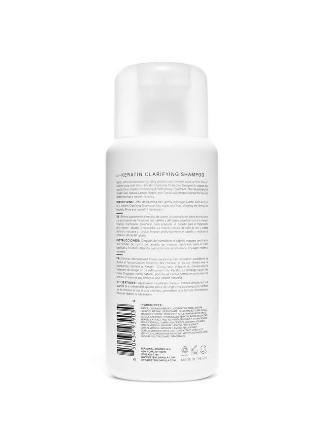 Akeratin Clarifying Shampoo Gentle And Deep Cleansing & Hydrating Shampoo Removes Oil Excess Product Reduces Oily Hair (10 Fl Oz)