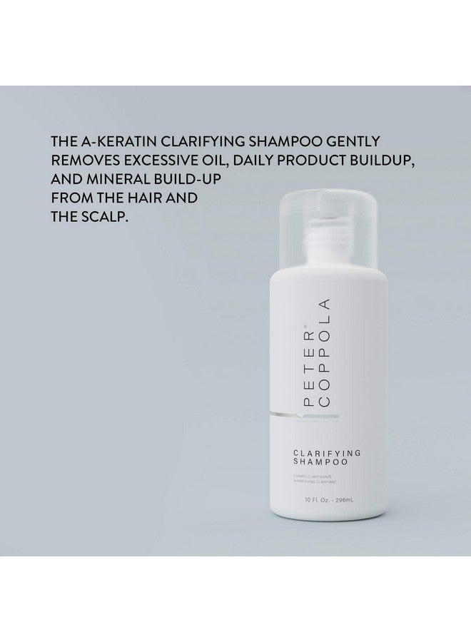 Akeratin Clarifying Shampoo Gentle And Deep Cleansing & Hydrating Shampoo Removes Oil Excess Product Reduces Oily Hair (10 Fl Oz)