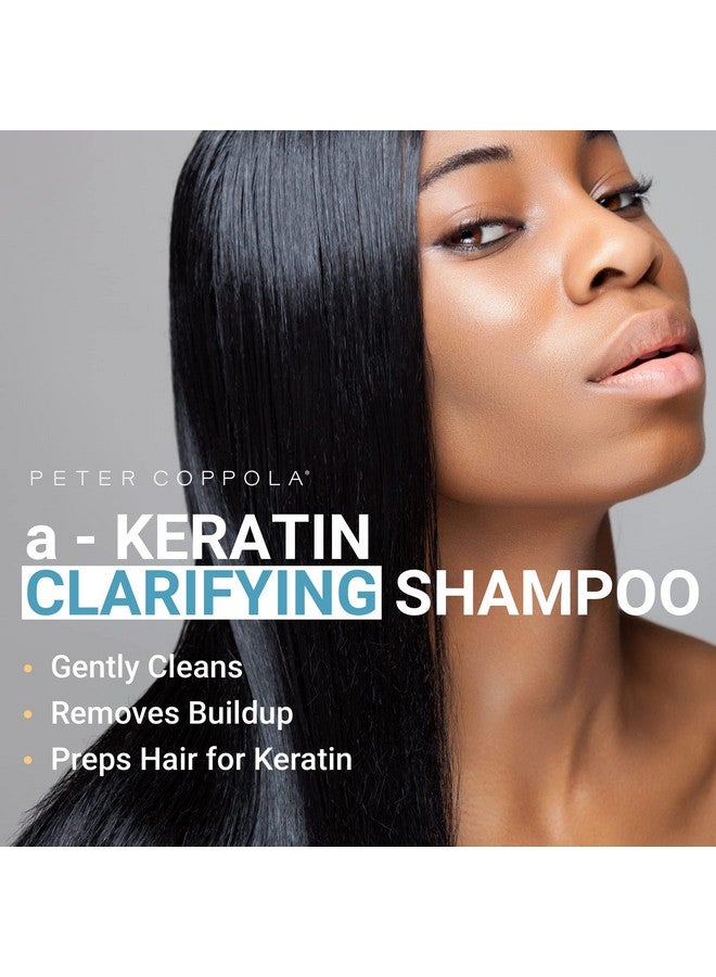 Akeratin Clarifying Shampoo Gentle And Deep Cleansing & Hydrating Shampoo Removes Oil Excess Product Reduces Oily Hair (10 Fl Oz)