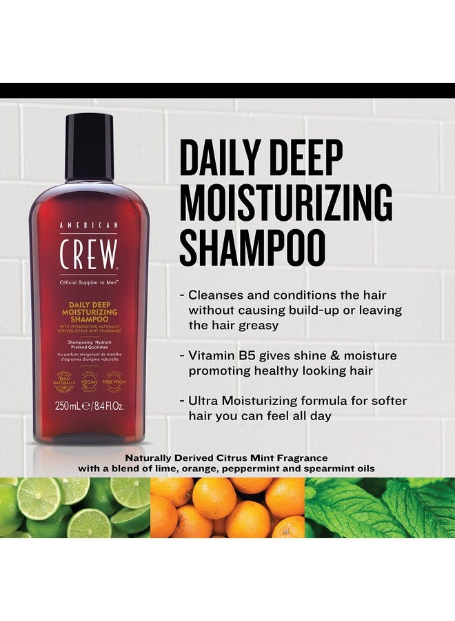 Shampoo For Men Daily Deep Moisturizer Naturally Derived Vegan Formula Citrus Mint Fragrance 33.8 Fl Oz