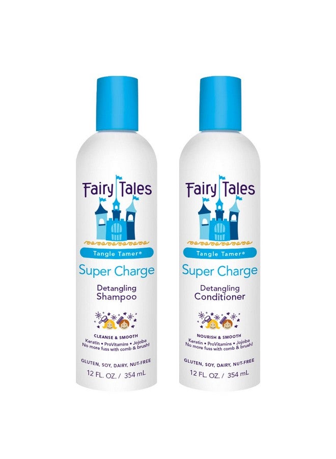 Tangle Tamer Detangling Shampoo And Conditioner For Kids Ultra Moisturizing And  Anti Frizz Protection  Paraben Free Sulfate Free 12 Oz Each Bottle 2 Pack