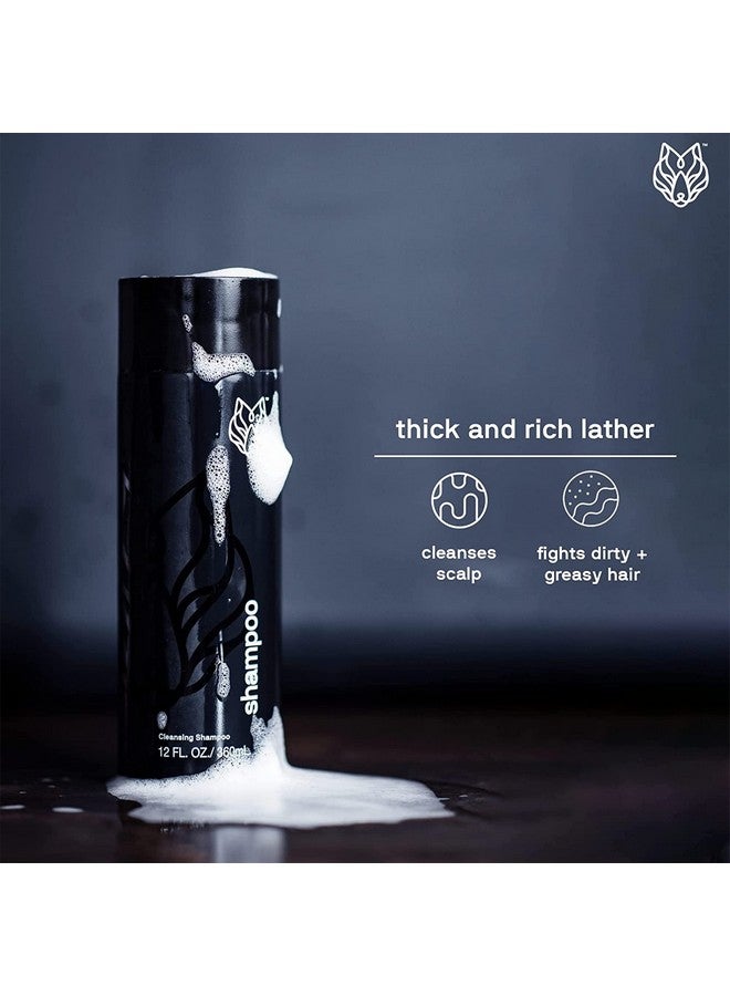 Everyday Men’S Shampoo 12 Fl Oz Charcoal Powder Cleanses Scalp And Fights Dirty & Greasy Hair Thick And Rich Lather For All Hair Types