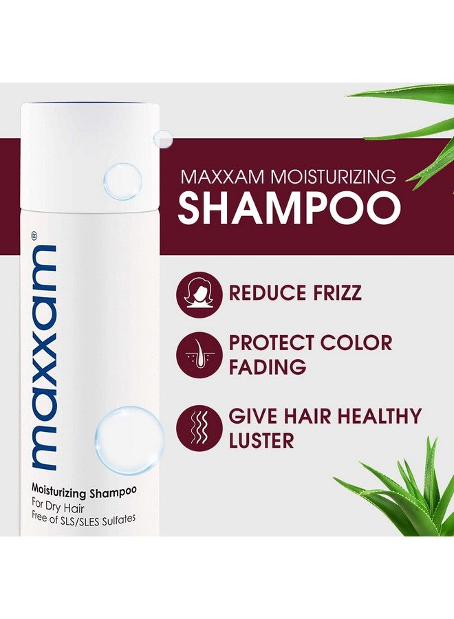 Maxxam Moisturizing Shampoo For Color Treated Hair Gentle Sulfate Free Shampoo With Aloe For Most Hair Types Like Dry Or Thin 10 Fl Oz