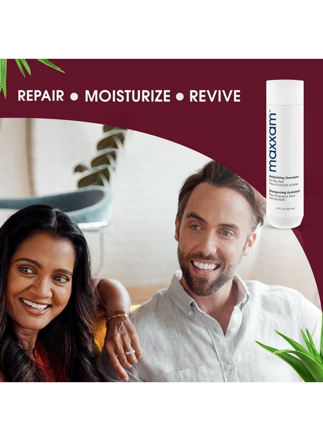 Maxxam Moisturizing Shampoo For Color Treated Hair Gentle Sulfate Free Shampoo With Aloe For Most Hair Types Like Dry Or Thin 10 Fl Oz