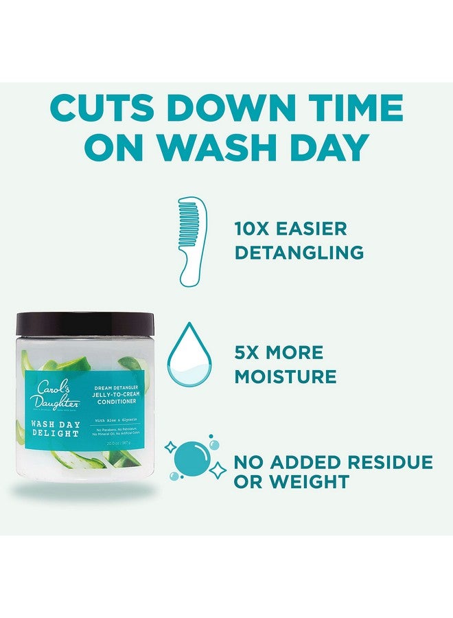 Carol’S Daughter Wash Day Delight Detangling Jellytocream Conditioner With Glycerin And Aloe Parabenfree For Moisture Hydration And Shine Moisturizing Curly Hair 20 Oz