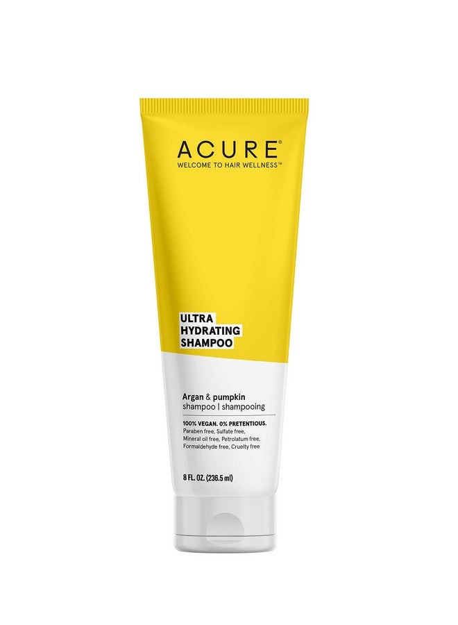 Ultra Hydrating Shampoo 100% Vegan Ultra Hydrating Moisture & Omega Fatty Acids Yellow Argan Oil & Pumpkin 8 Fl Oz