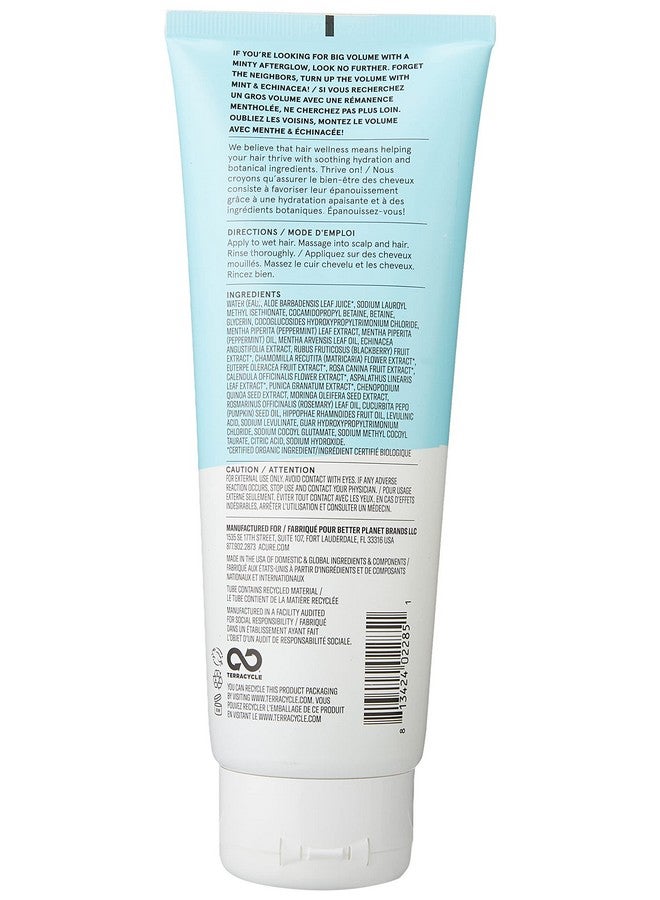 Vivacious Volume Shampoo Echinacea 100% Vegan White/Blue Mint 8 Fl Oz