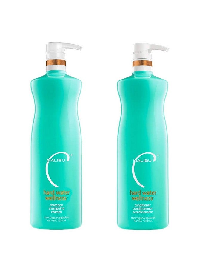 Hard Water Wellness Hair Shampoo & Conditioner Duo (33.8 Oz) Hydrating Hair Care For Shine & Manageability Protects From Waterborne Elements That Cause Dry Damaged Hair