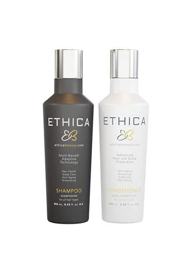 Ethica Anti Aging Shampoo And Conditioner Duo Set Improve Thinning Stressed Damaged Hair 8.45 Fl. Oz. / 250 Ml