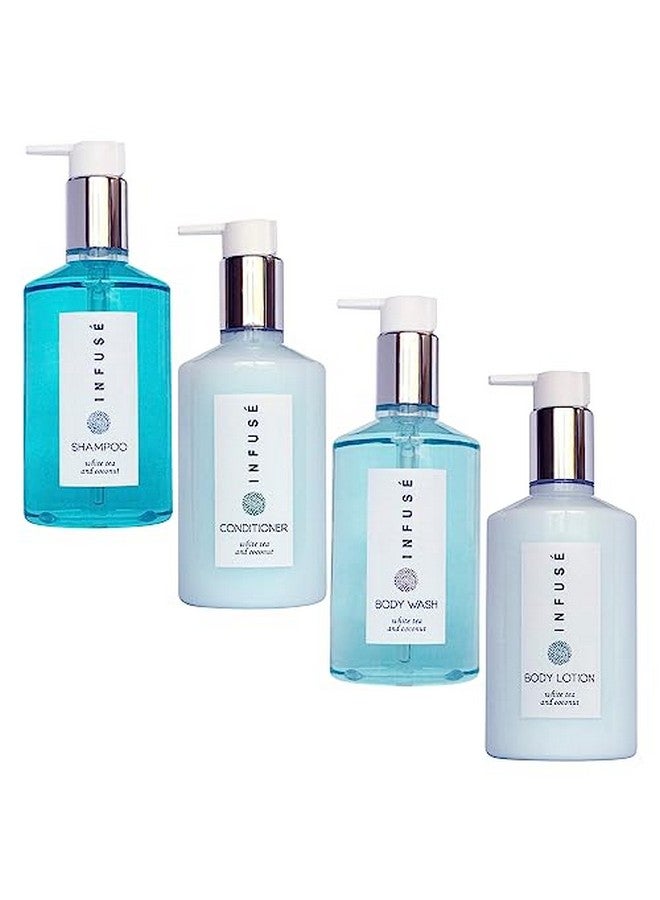 H2O Tropical Infuse Amenities Set10.14 Oz. Pumps (1 Of Each) Shampoo Conditioner Hand/Body Wash And Lotion