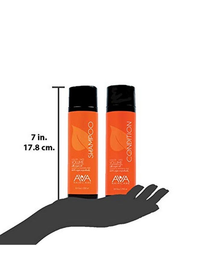 Volume Shampoo And Conditioner Vegan Sulphate Free Paraben Free Cruelty Free (Set Of 2 8.4Oz Each)