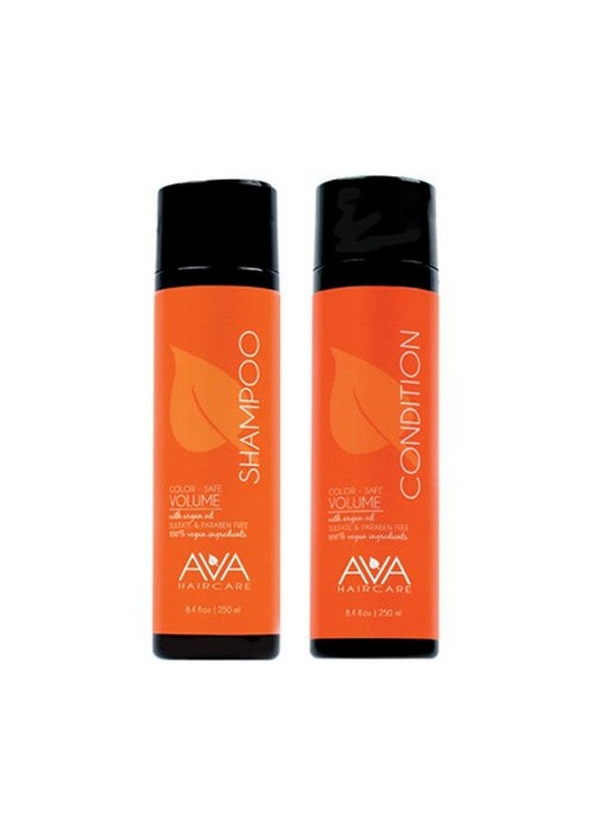 Volume Shampoo And Conditioner Vegan Sulphate Free Paraben Free Cruelty Free (Set Of 2 8.4Oz Each)