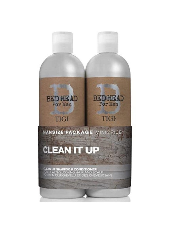 Bed Head B For Men Clean Up Kit By For Men 2 Pc Kit 25.36 Oz Shampoo 25.36 Oz Conditioner 2Count