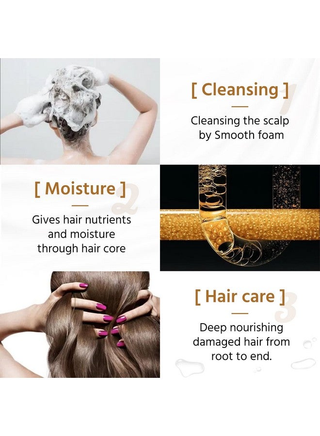 Natural Organic Sulfate Free Moroccan Argan Oil Shampoo And Conditioner Set Color Safe Treatment Uv Protection Intense Moisturizing For Dry Damaged Frizzy Volumizing For Thin Hair 14 Ounce