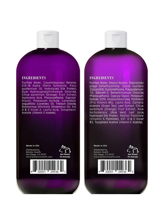 Purple Shampoo And Conditioner Set For All Shades Of Blonde Silver And Gray Hair Enhances Highlights Sulfate Free Paraben Free 16 Fl Oz Each