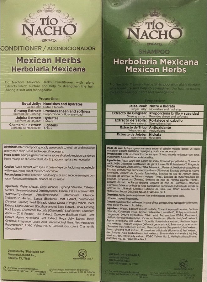 Mexican Herbs Shampoo And Conditioner Twin Pack (2 Pack 14 Fl. Oz. Each)