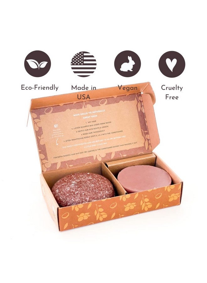 Argan Oil Shampoo And Conditioner Bar For Hair Set. Solid Shampoo And Conditioner Travel. 100% Vegan Plastic Free Handmade In Usa.