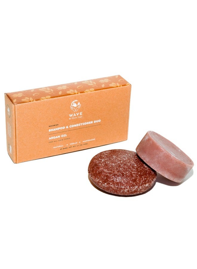 Argan Oil Shampoo And Conditioner Bar For Hair Set. Solid Shampoo And Conditioner Travel. 100% Vegan Plastic Free Handmade In Usa.