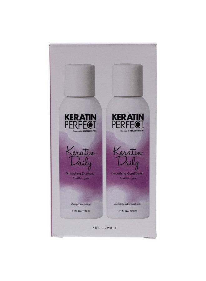 Daily Travel Duo Shampoo & Conditoner Smooth Glossy Hair Anti Frizz Prolongs Treatment All Hair Type Sulphate Paraben Free 3.4 Oz