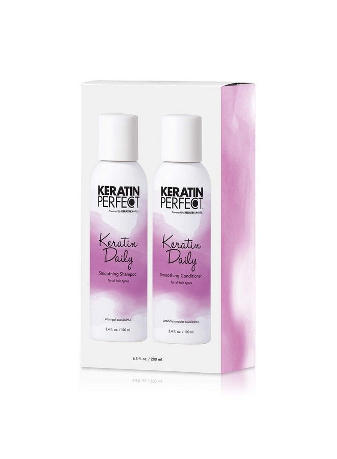 Daily Travel Duo Shampoo & Conditoner Smooth Glossy Hair Anti Frizz Prolongs Treatment All Hair Type Sulphate Paraben Free 3.4 Oz