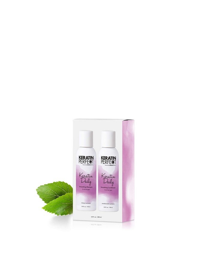 Daily Travel Duo Shampoo & Conditoner Smooth Glossy Hair Anti Frizz Prolongs Treatment All Hair Type Sulphate Paraben Free 3.4 Oz