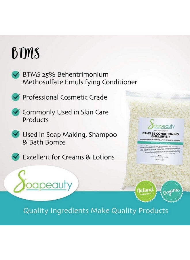 Btms 25% Behentrimonium Methosulfate Cetearyl Alcohol Emulsifying Conditioner ; Sizes 8 Oz To 8 Lbs ; (16 Oz / 1 Pound)