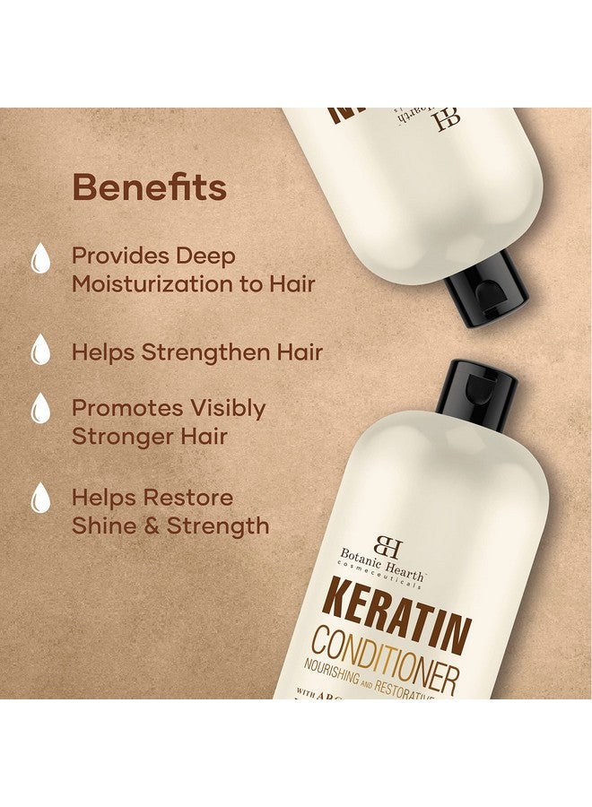 Keratin Conditioner With Argan Oil Natural Sulfate Free Keratin Hair Treatment For Normal Dry Or Damaged Hair All Hair Types Women And Men Color Treated Hair 16 Fl Oz