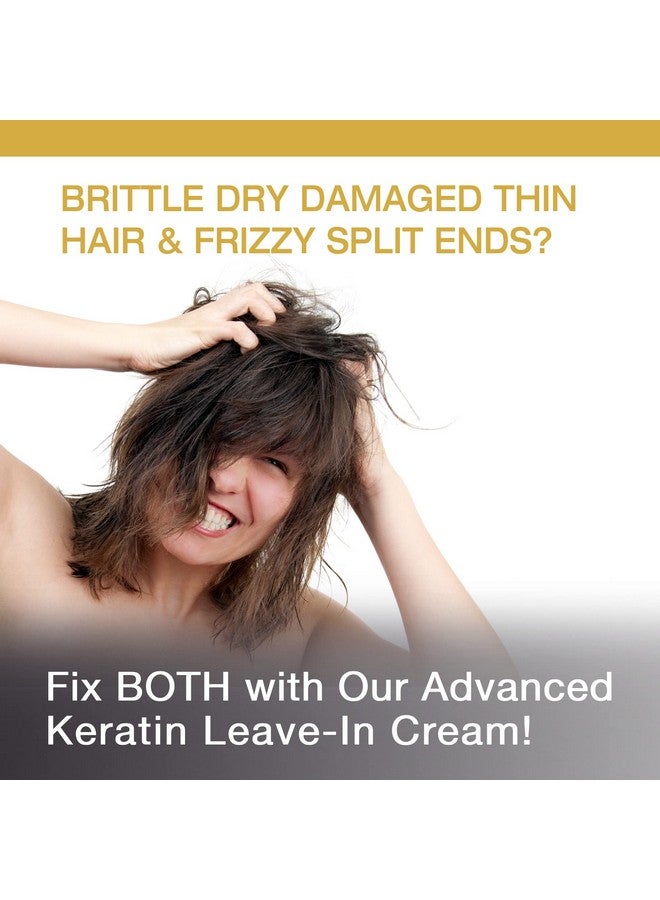 Vitamins Keratin Leave In Conditioner Moisturizer Thin To Normal Hair Care Moisturizing Hydrating Detangler Cream For Dry Damaged Hair
