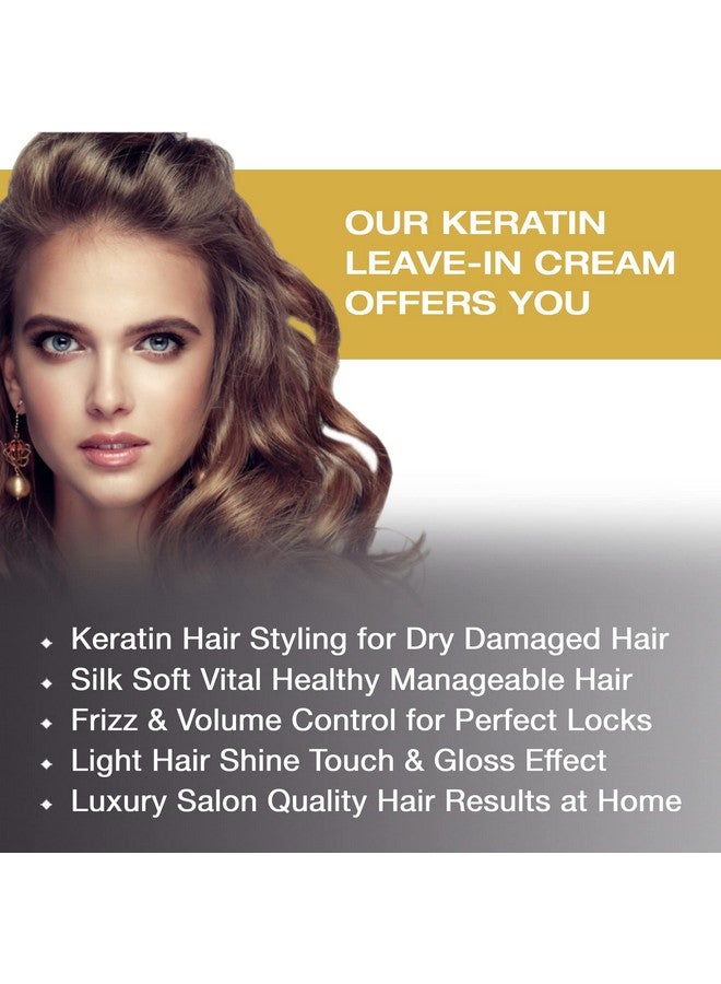 Vitamins Keratin Leave In Conditioner Moisturizer Thin To Normal Hair Care Moisturizing Hydrating Detangler Cream For Dry Damaged Hair