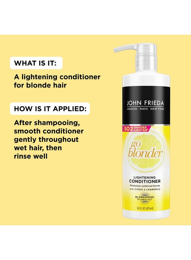 Sheer Blonde Go Blonder Hair Conditioner Gradual Lightening Conditioner For Blonde Hair With Citrus And Chamomile Featuring Our Blondmend Technology 16 Oz