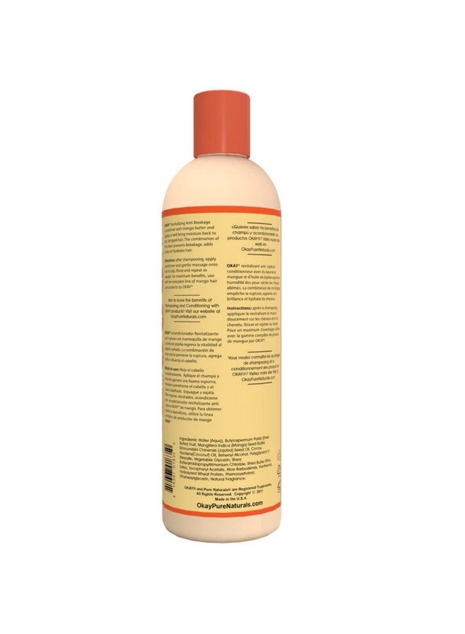 ; Mango Antibreakage Conditioner ; For All Hair Types & Textures ; Revitalize Repair Restore Moisture ; With Aloe Jojoba & Coconut Oil ; Free Of Parabens Silicones Sulfates ; 12 Oz