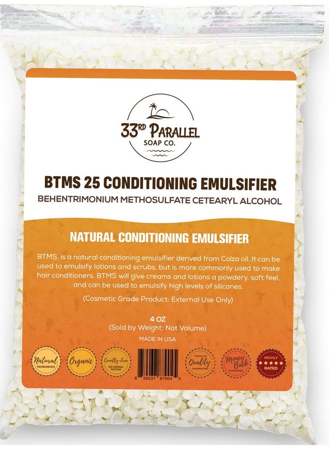 33Rd Parallel ; Btms 25 Conditioning Emulsifier ; Sizes 2 Oz To 1 Lbs ; Behentrimonium Methosulfate Cetearyl Alcohol Emulsifying Conditioner ; (4 Oz)