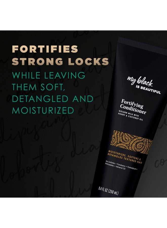 Golden Milk Fortifying Conditioner 8.4 Fl Oz Sulfate Free Moisturizing Conditioner For Curly And Coily Hair With Coconut Oil Honey And Turmeric (Packaging May Vary)