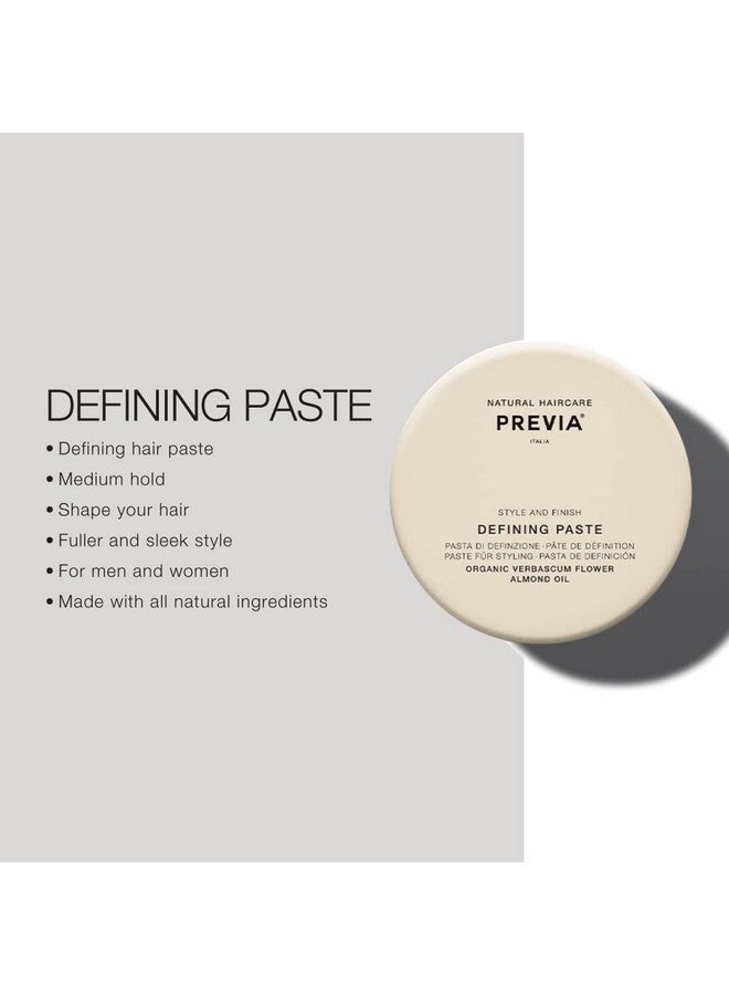 Defining Hair Paste Matte Hair Gel Medium Hold Gel 3.38 Oz