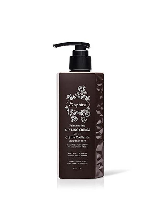 Rejuvenating Styling Cream Frizz Control Hair Smoothing Cream And Styling Formula With 26 Dead Sea Minerals Finishing Cream For Medium To Firm Hold Sulfatefree Parabenfree 8.5 Ounce