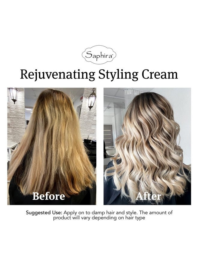 Rejuvenating Styling Cream Frizz Control Hair Smoothing Cream And Styling Formula With 26 Dead Sea Minerals Finishing Cream For Medium To Firm Hold Sulfatefree Parabenfree 8.5 Ounce
