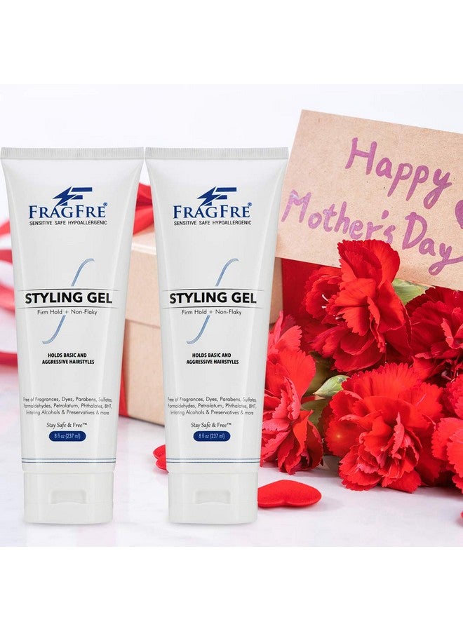 Firm Hold Hair Gel Fragrance Free 8 Oz Strong Styling Gel For Aggressive Hair Styles Paraben Free Hypoallergenic Sensitive Formula Nonirritating Vegan No Gluten/Cruelty (1 Pack)