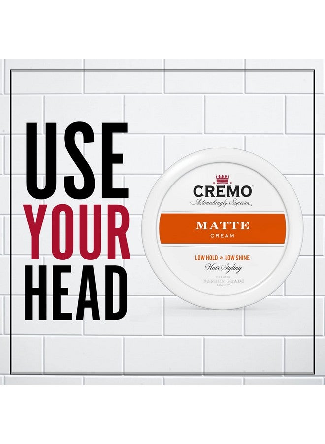 Premium Barber Grade Hair Styling Matte Cream Light Hold Low Shine 4 Oz