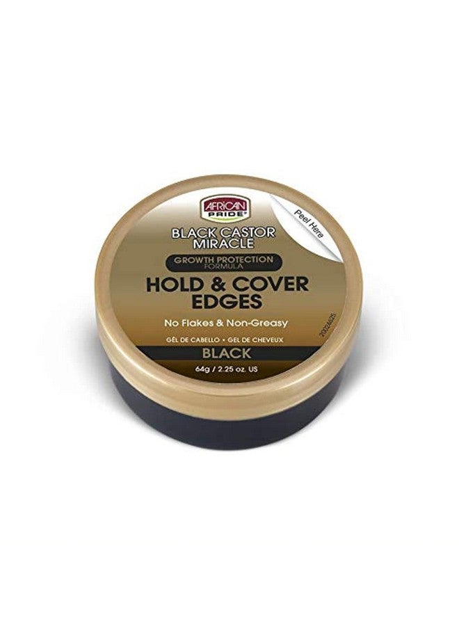 Black Castor Miracle Hold & Cover Edges Slicks And Controls Edges Covers Grays Fills Thinning Areas Contains Black Castor Oil & Coconut Oil 2.25 Oz