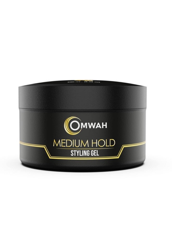 Professional Hair Styling Gel For Men Strong Hold Hair Gel For Boys With Vitamin E & Provb5 Flakefree Formula Protects Nourishes & Styles All Hair Types Effortlessly (Medium Gel)