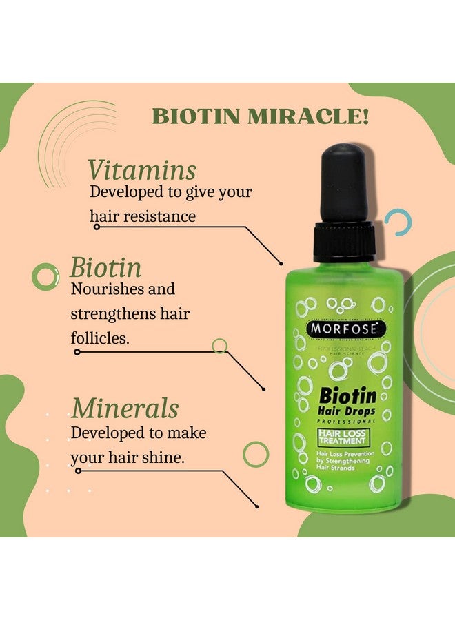 Biotin Hair Drop Nourishing Hair Care Solution For Promoting Growth Strengthening And Improving Texture Suitable For All Hair Types 3.38 Fl Oz