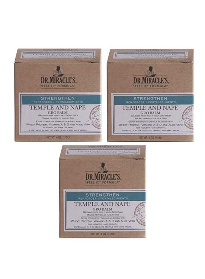 Temple And Nape Gro Balm 4 Oz (Bundle Of 3)