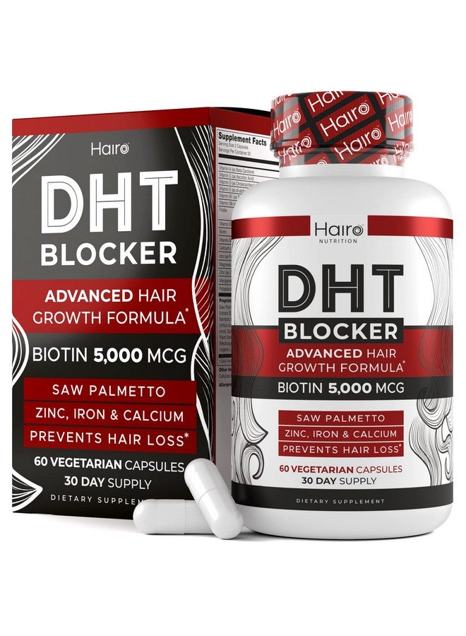 Dht Blocker Hair Growth Supplement High Potency Biotin & Saw Palmetto For Hair Regrowth Natural Hair Loss Treatments For Women & Men Helps Stimulate Hair Follicle Growth