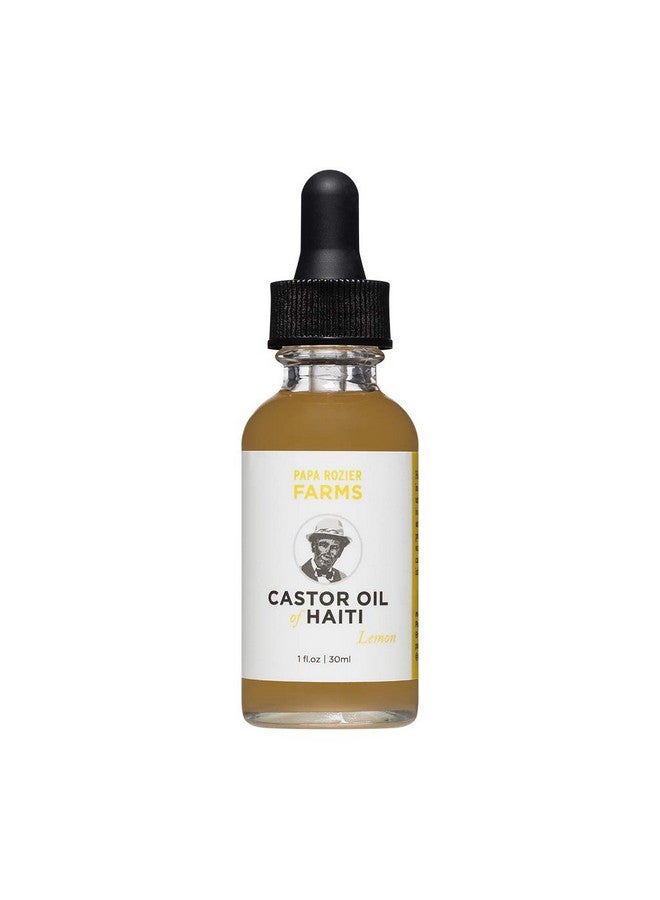 Lemon Castor Oil Of Haiti 100% Pure Coldpressed Castor Oil 100% Natural Hexane Free 1Oz Unrefined Oil For Hair Growth Hair Care Dry Skin Grow Eyelashes & Eyebrows